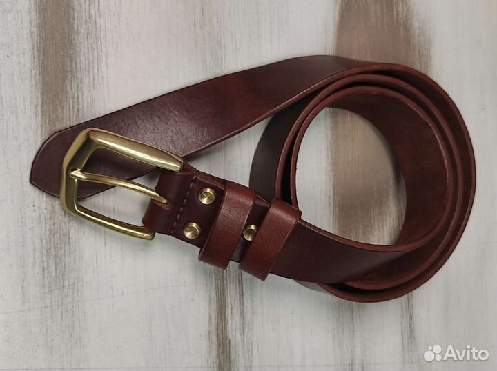 Мужской кожаный ремень ручной работы