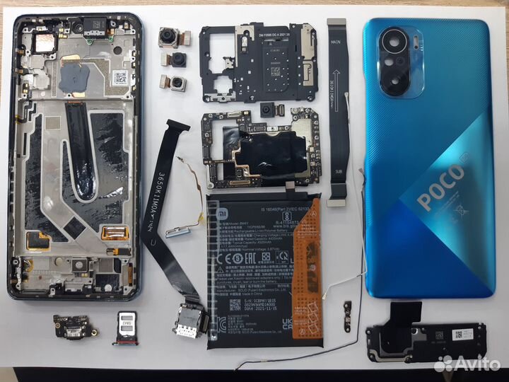 Разбор Poco F3 запчасти оригинал снятые