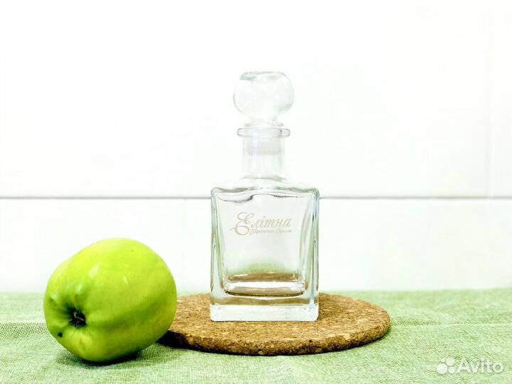 Графин для водки стеклянный с пробкой штоф 350мл