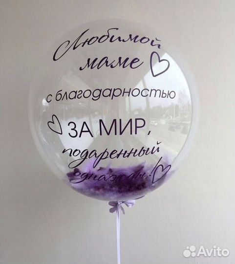 Индивидуальная надпись на шарах