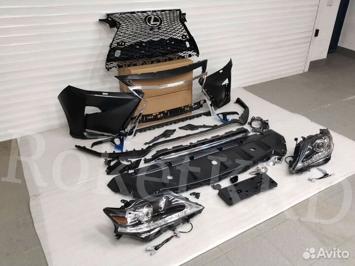 Обвес + фары Lexus rx с 2010-15 г стиль 2016 г