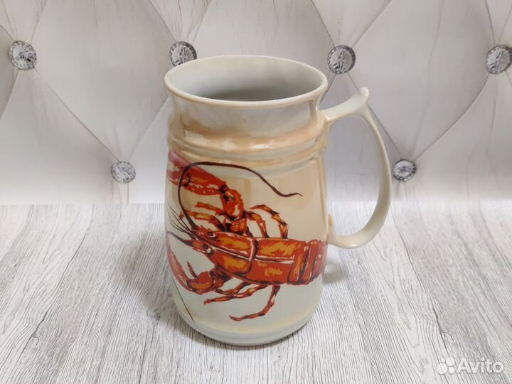 Кружка пивная Рак фаянс Полонский фз СССР