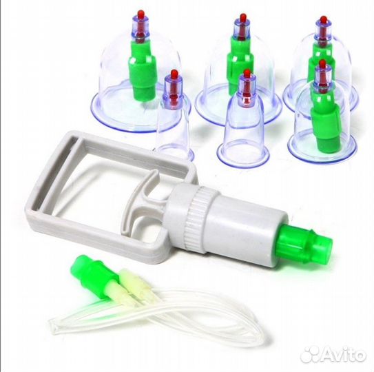 Антицелюлитные вакуумные массажные банки 6 шт