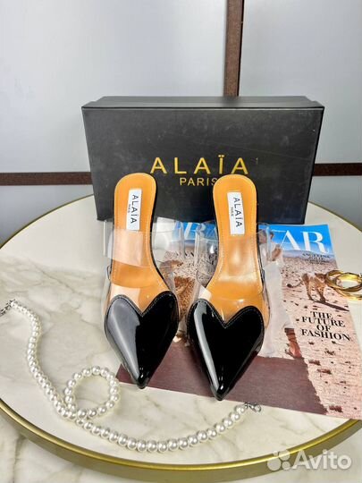 Туфли женские Alaia мюли с сердечком