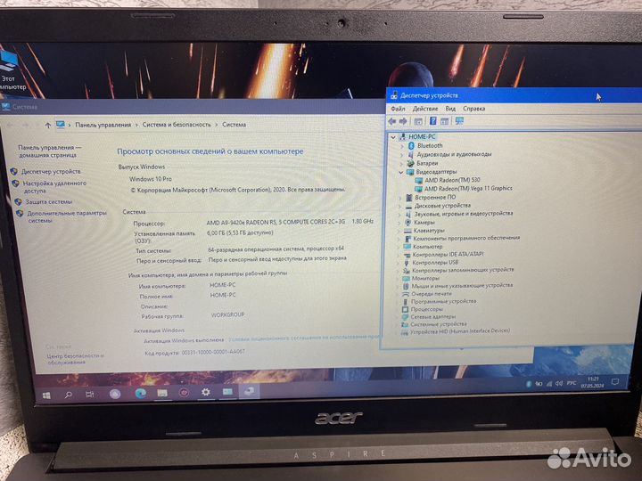 Игровой ноутбук asus 2 видеокарты/SSD