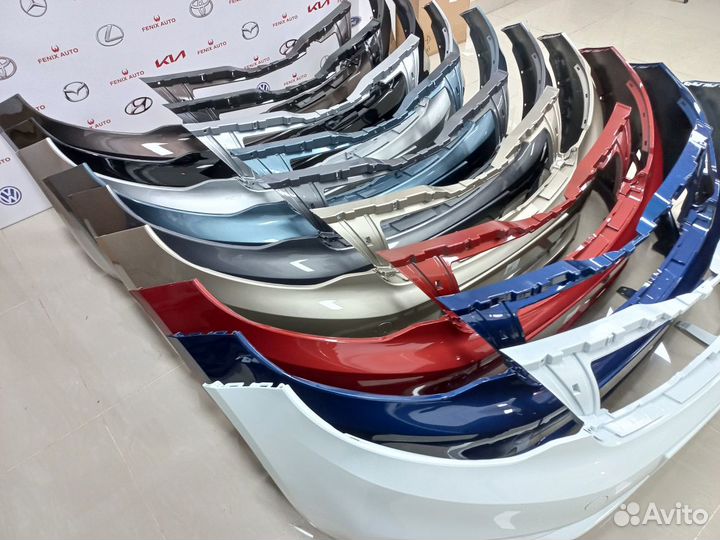 Бампер передний в цвет на Kia Rio 3 Рестайлинг
