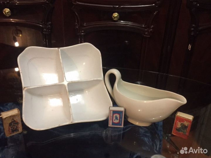 Кузнецовский Фарфор 19 в. Соусник Менажница