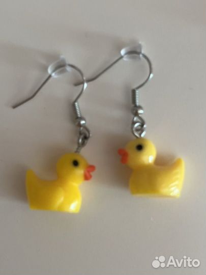 Серьги утка