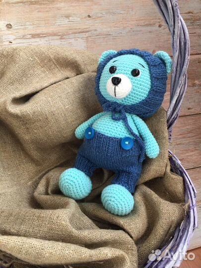 Мягкая игрушка Мишка в штанишках и шапочке