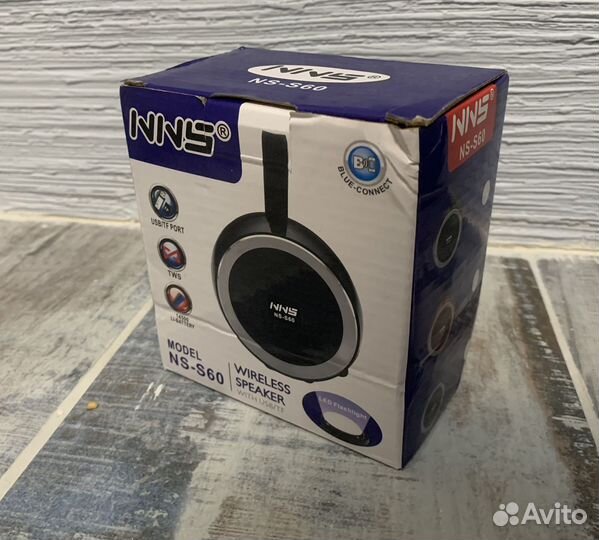 Колонка-Фонарик NNS NS-S60 Синяя