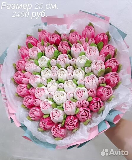 Букет из зефира в форме сердца