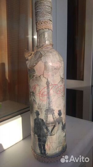 Бутылки декоративные. Ручная работа