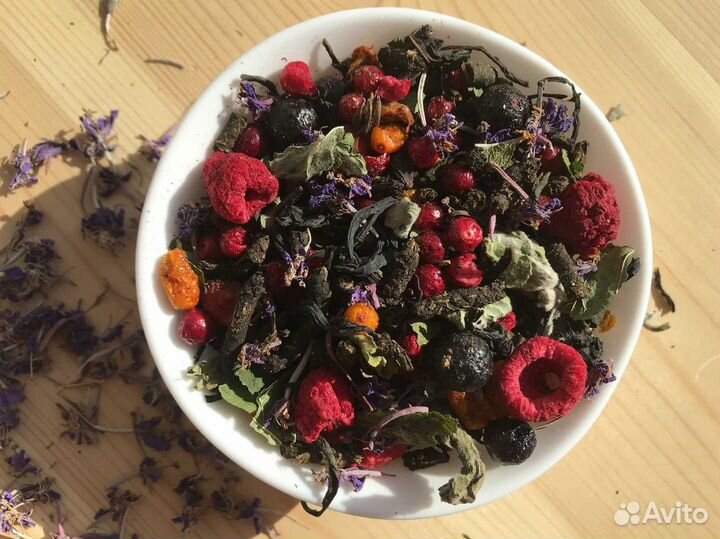 Иван-чай 1 килограмм «Ягоды и травы», вкуснющий