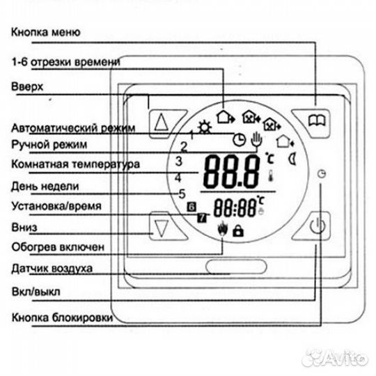 Терморегулятор для теплого пола RTC 91.716