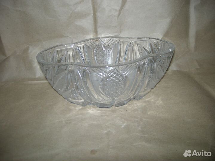 Рюмки СССР стеклянные хрустальные салатник