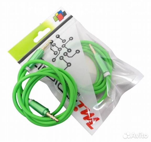 Кабель штекер 3.5мм x штекер 3.5мм толстый мягкий