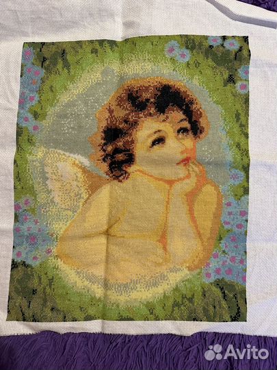Картина вышитая крестом ручная работа