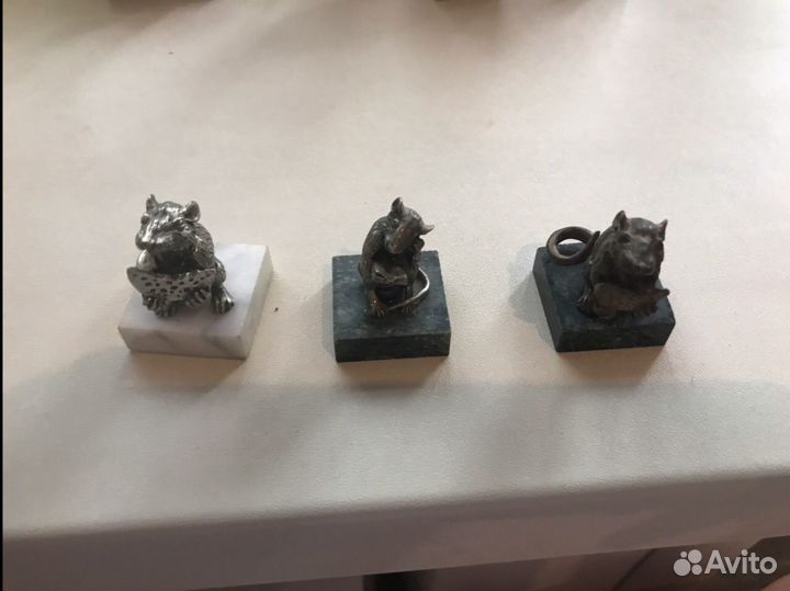 Бронзовая статуэтка крысы