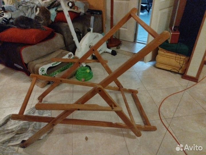 Кресло шезлонг складное бу