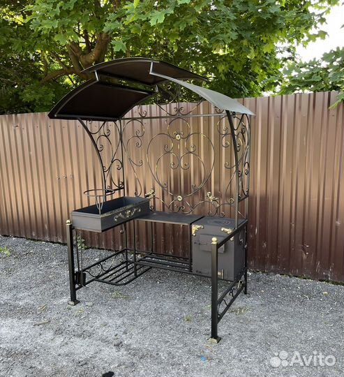 Кованые мангалы с крышей