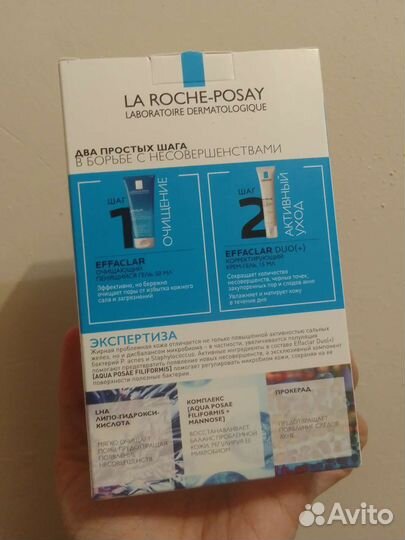 Ля рош-позе эфаклар очищающий гель, крем-гель дуо+