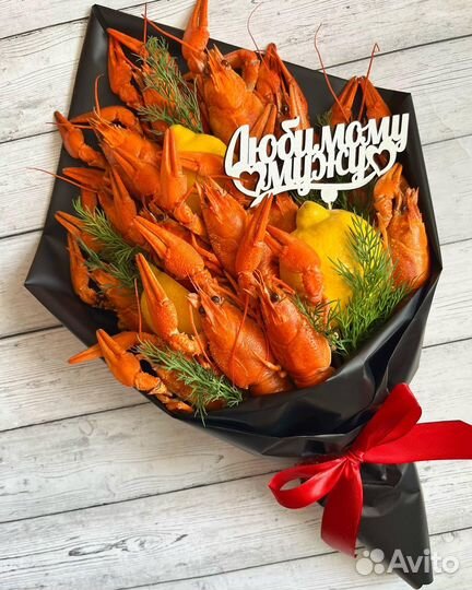 Букет из раков, мужской букет