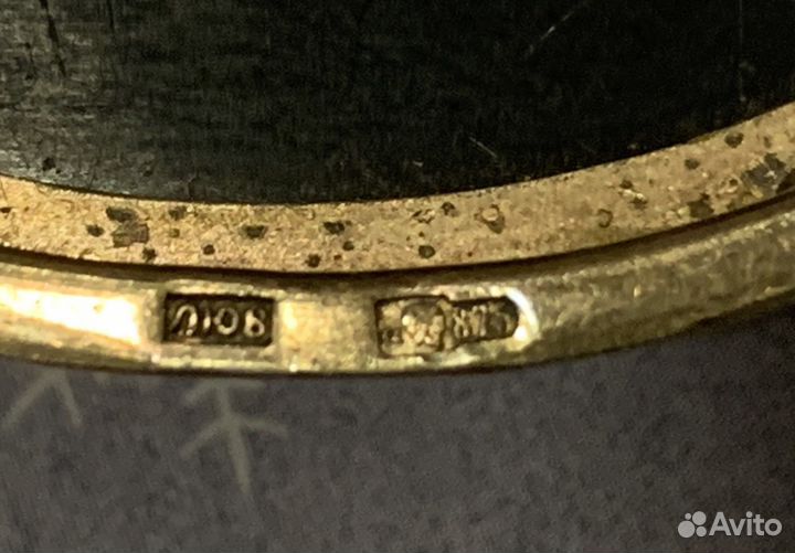 Серебряная брошь СССР 875 проба