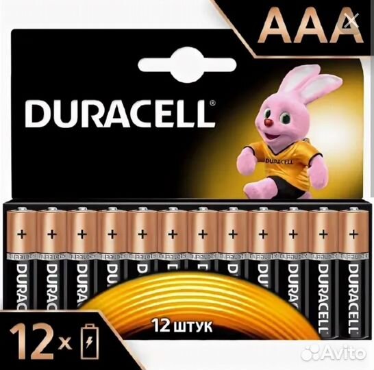 Батарейки AA, ааа 12 шт упаковка Duracell