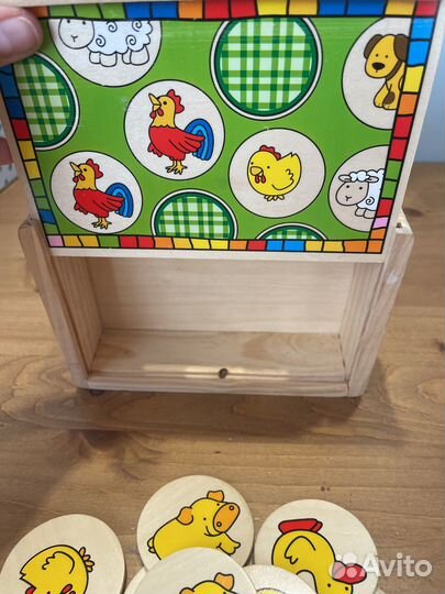 Деревянная игра мемо с животными