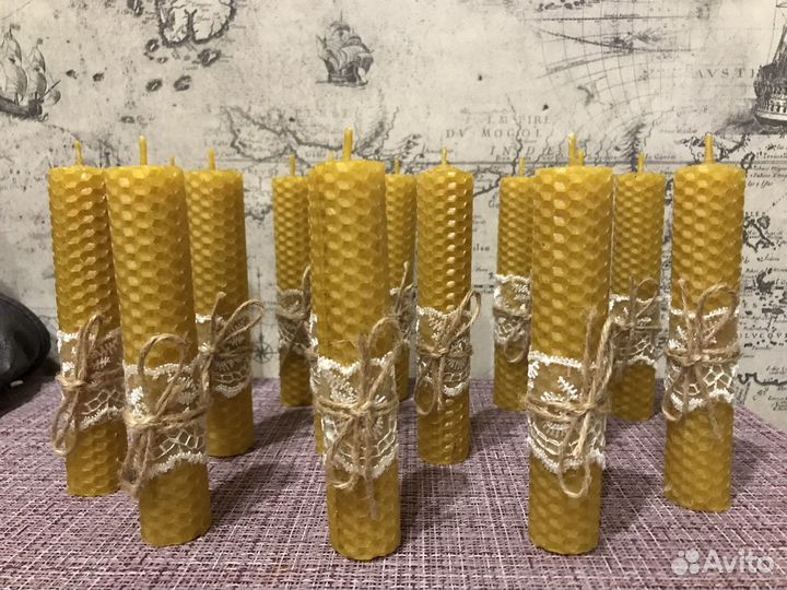 Свечи из натуральной медовой вощины