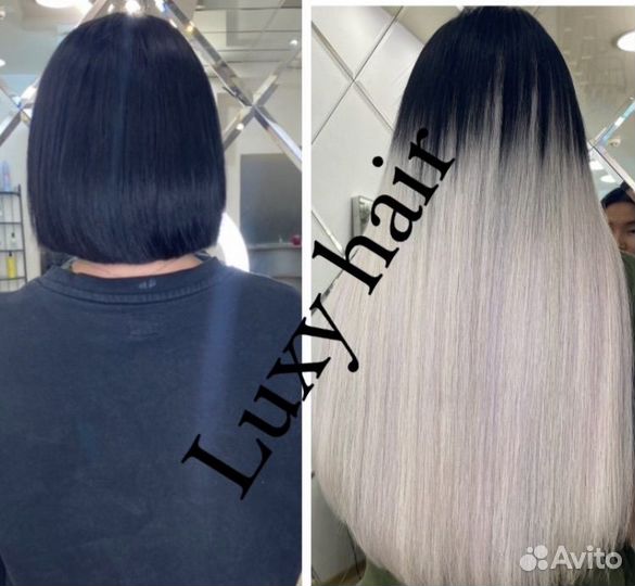 Наращивание волос методом загущения