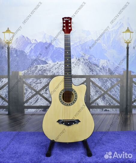 Акустическая гитара (новая) глянцевая, комплект