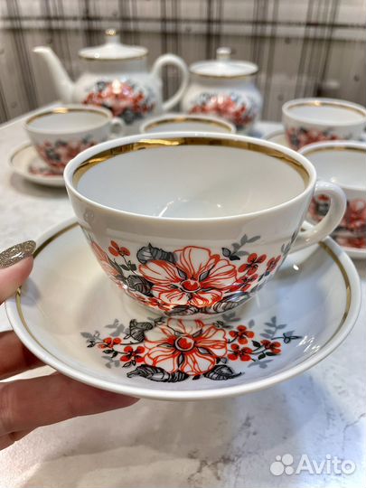 СССР,Вербилки,чайный сервиз из фарфора