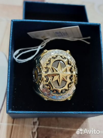 Мужская золотая печатка дутая 585проба 13,74грамм