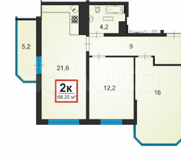 2-к. квартира, 69 м², 15/15 эт.