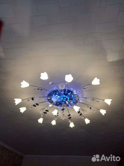 Люстра потолочная с пультом светодиодная бу