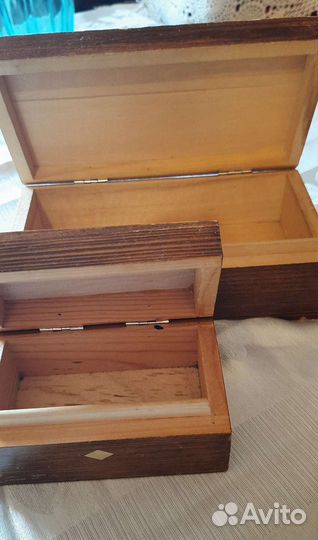 Шкатулки СССР деревянные
