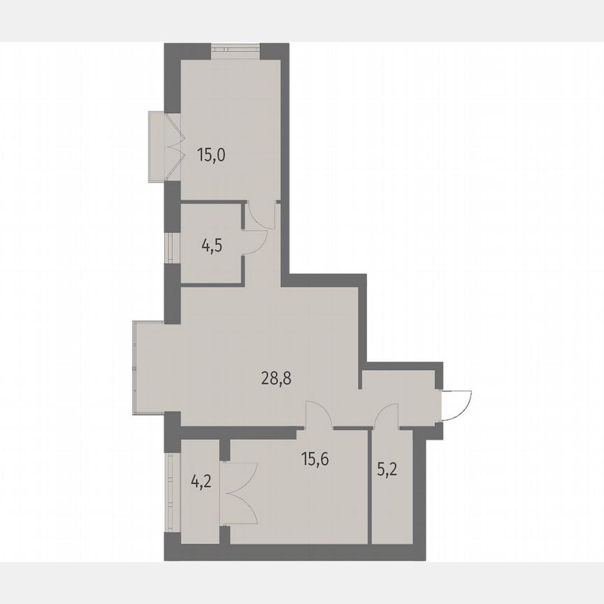 2-к. квартира, 77,8 м², 10/11 эт.
