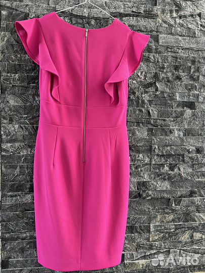 Платье dkny 42-44 фуксия на выпускной коетейльное