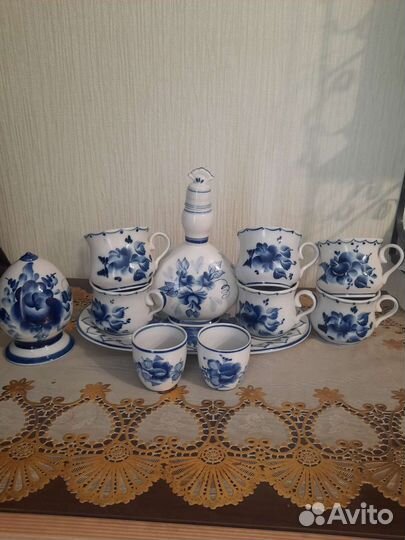 Чайный сервиз гжель СССР