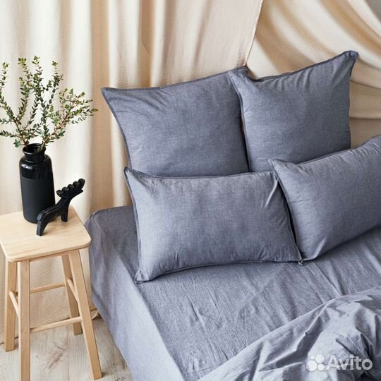 Постельное белье Перкаль Grey (варёный хлопок)
