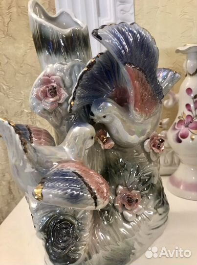 Ваза фарфоровая С птицами Европа