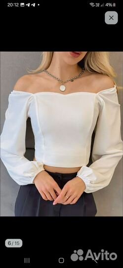 Блузка топ нарядная 48