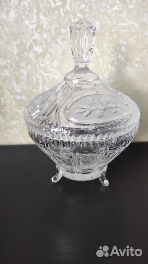 Конфетница сахарница СССР хрусталь