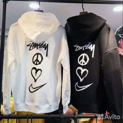 Худи stussy x nike белое (M-XXL)