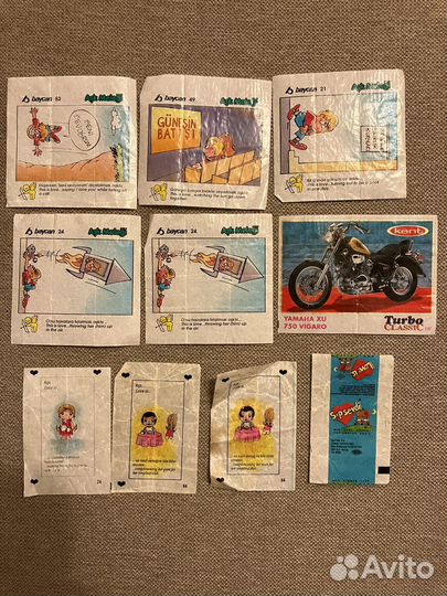 Вкладыши от жвачек/обертка