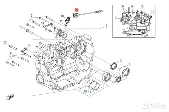 Провод датчика давления масла 0800-012401