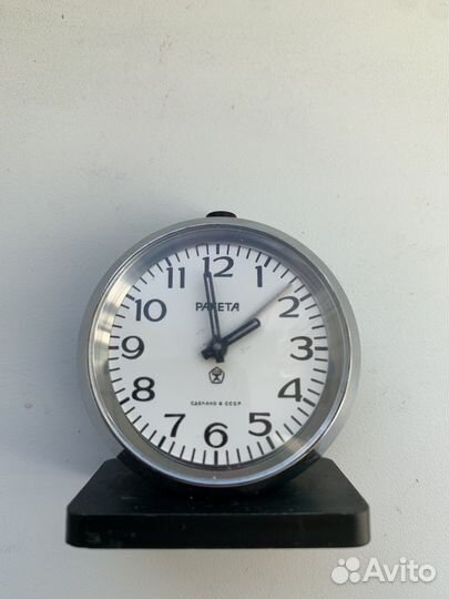 Часы будильник ракета мини