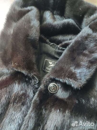 Шуба норковая с капюшоном