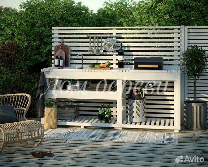 Кухня уличная рукомойник барбекю